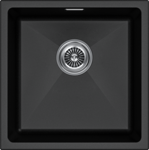 Кухонная мойка Paulmark LUMI 45UNI LU45-BL 45х45 цвет черный